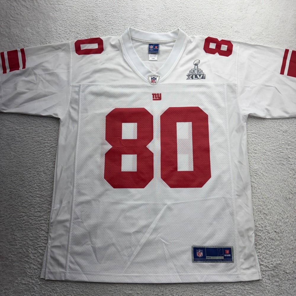 NFL Pro Line New York Giants Victor Cruz 80 Super Bowl XLVI Jersey Mens L White